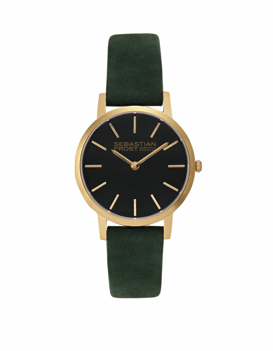 Sebastian Frost Bornholm Watch Classic Green Gold Petite/Lady Dameur