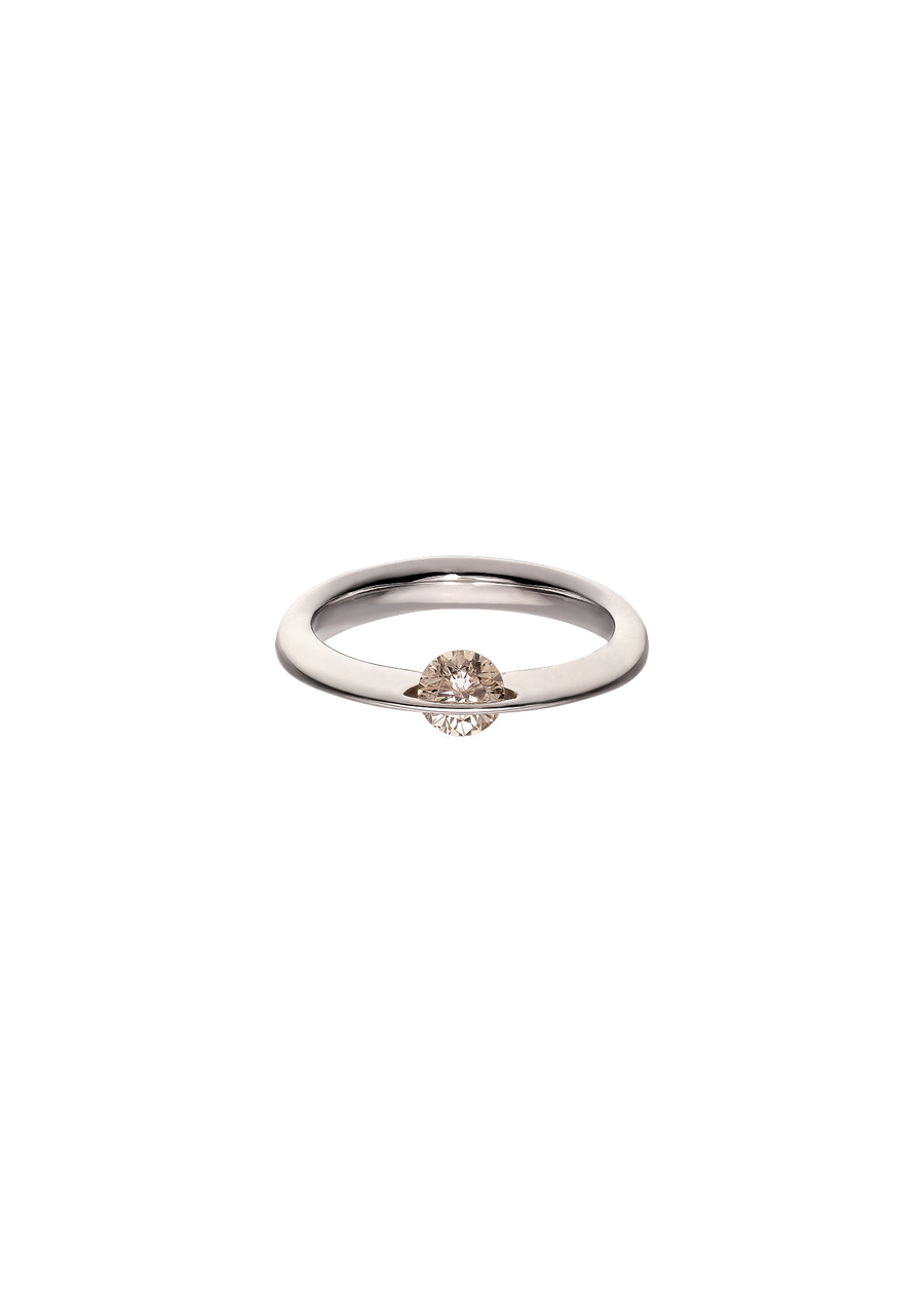 Ring Schwebender Brillant-Weißgold [0,32 Karat]