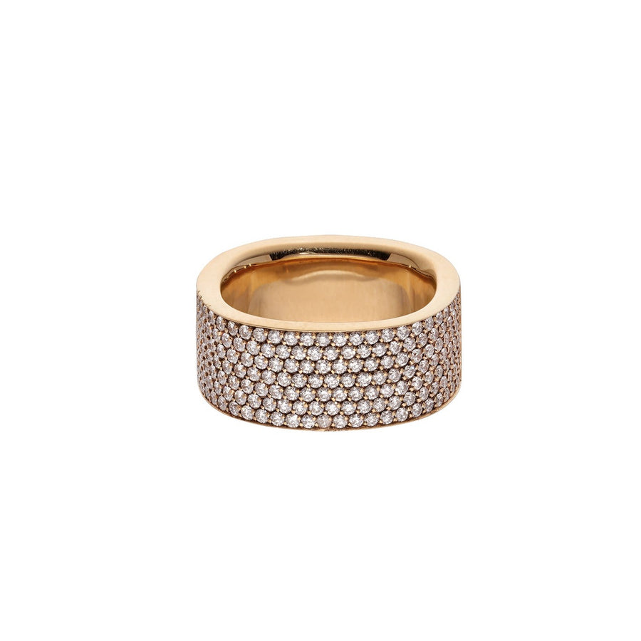 Ring 18kt Rose Gold Pavé Diamonds