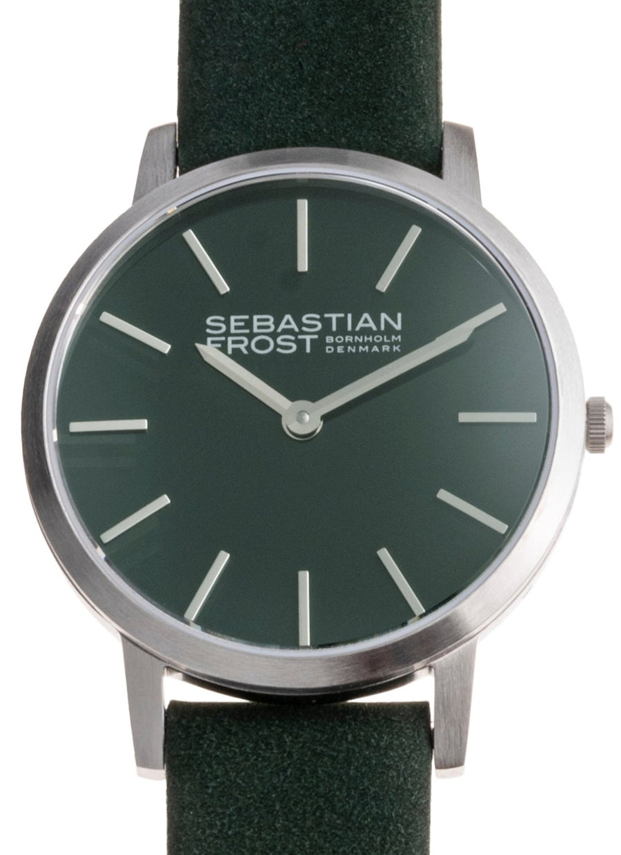 Sebastian Frost Bornholm Watch Classic Green Steel Petite/Lady Dameur