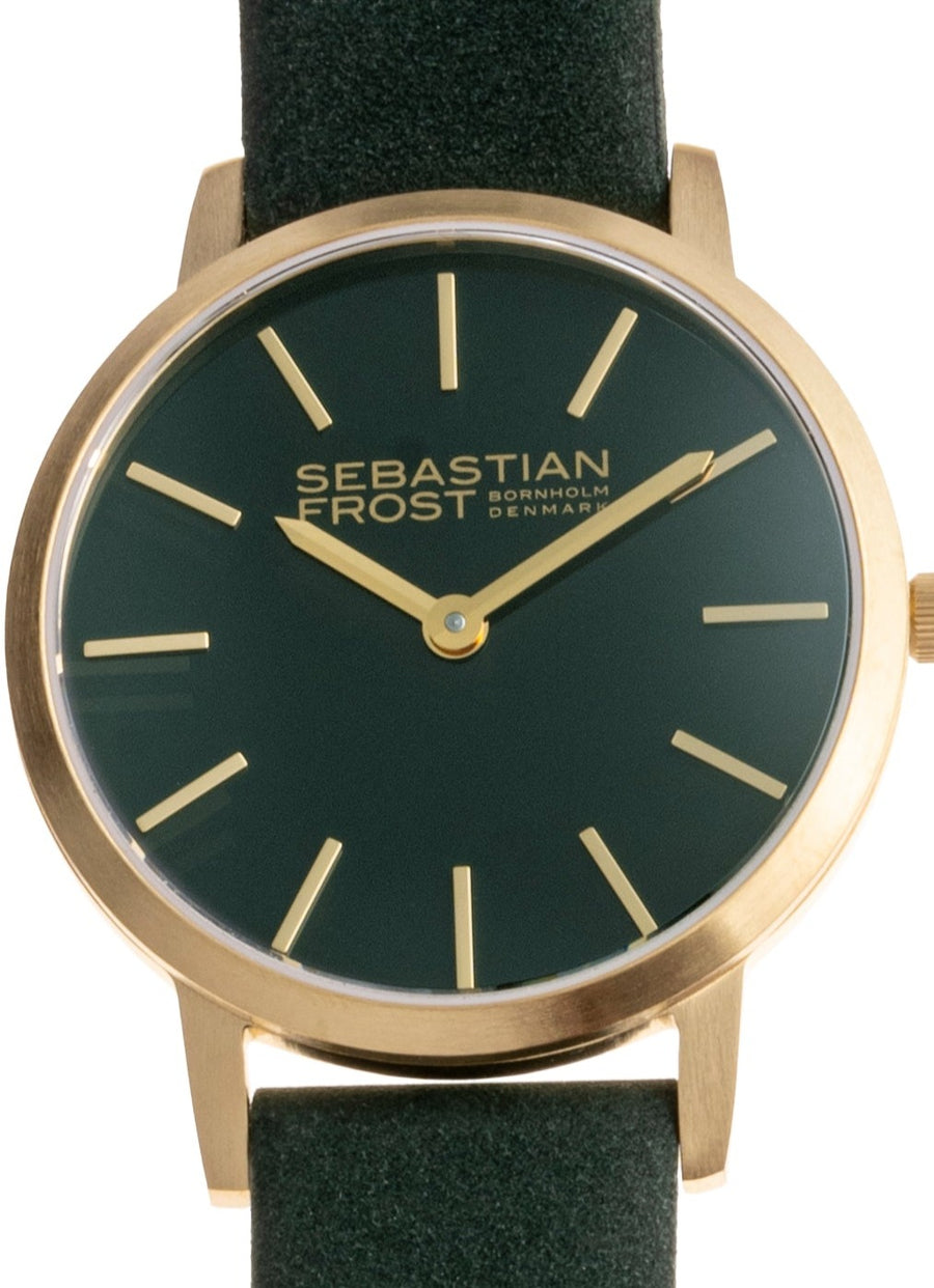 Sebastian Frost Bornholm Watch Classic Green Gold Petite/Lady Dameur