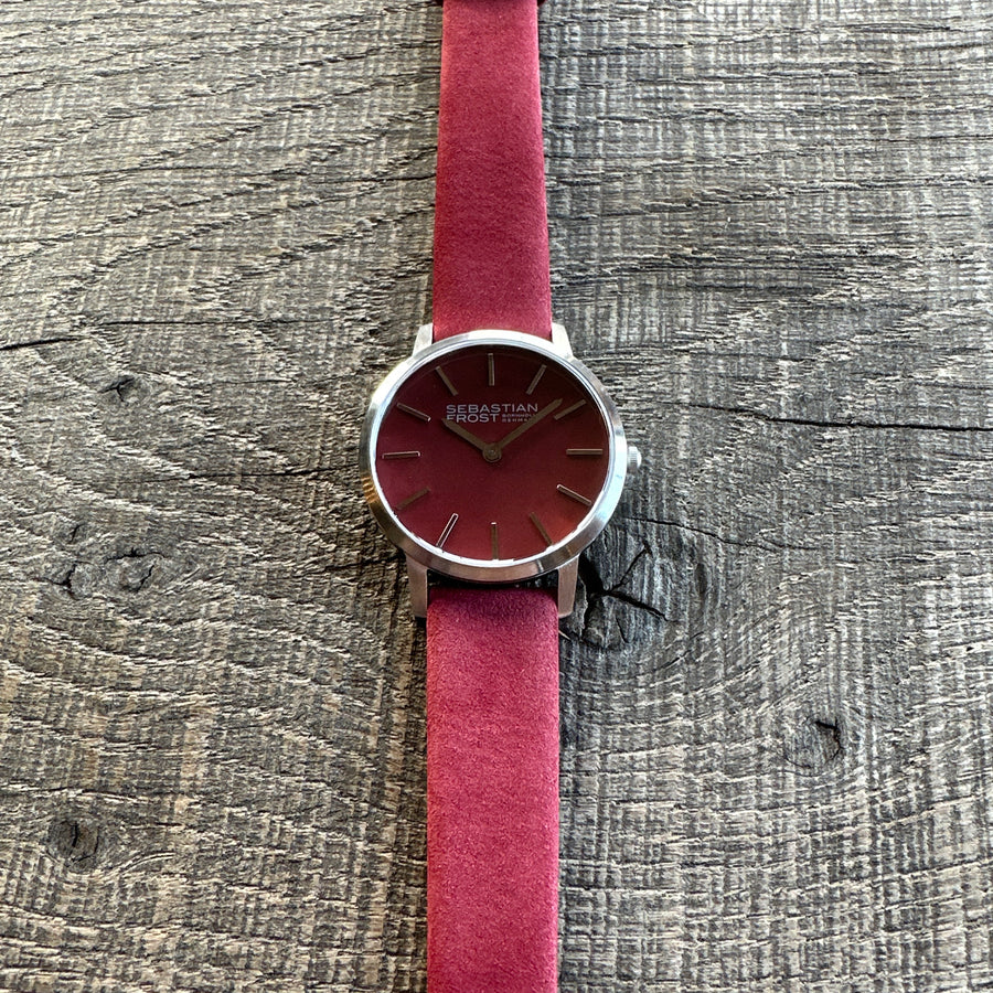 Sebastian Frost Bornholm Watch Classic Bordeaux rød Steel Petite/Lady Dameur