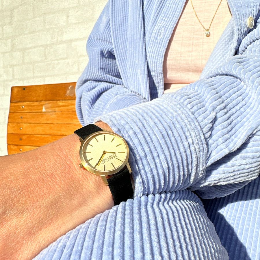 Sebastian Frost Bornholm Watch Classic Sanded Gold Petite/Lady Dameur
