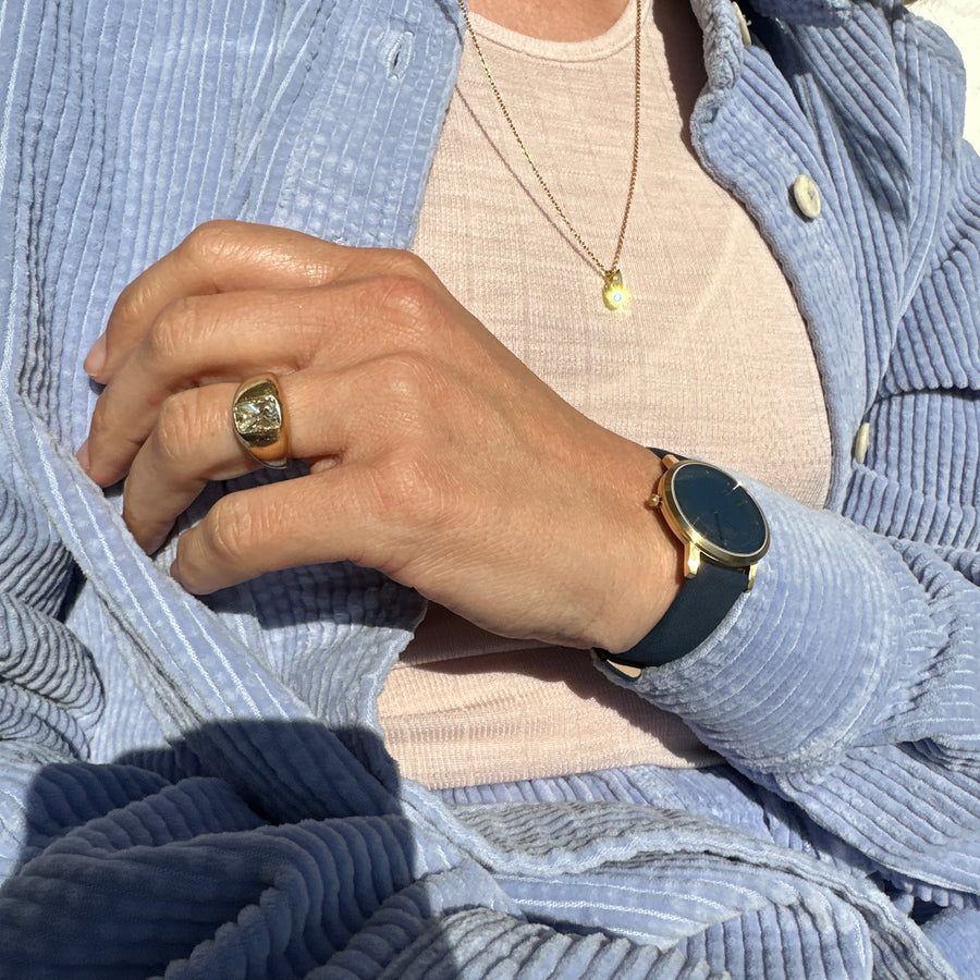 Sebastian Frost Bornholm Watch Classic Blue Gold Petite/Lady Dameur
