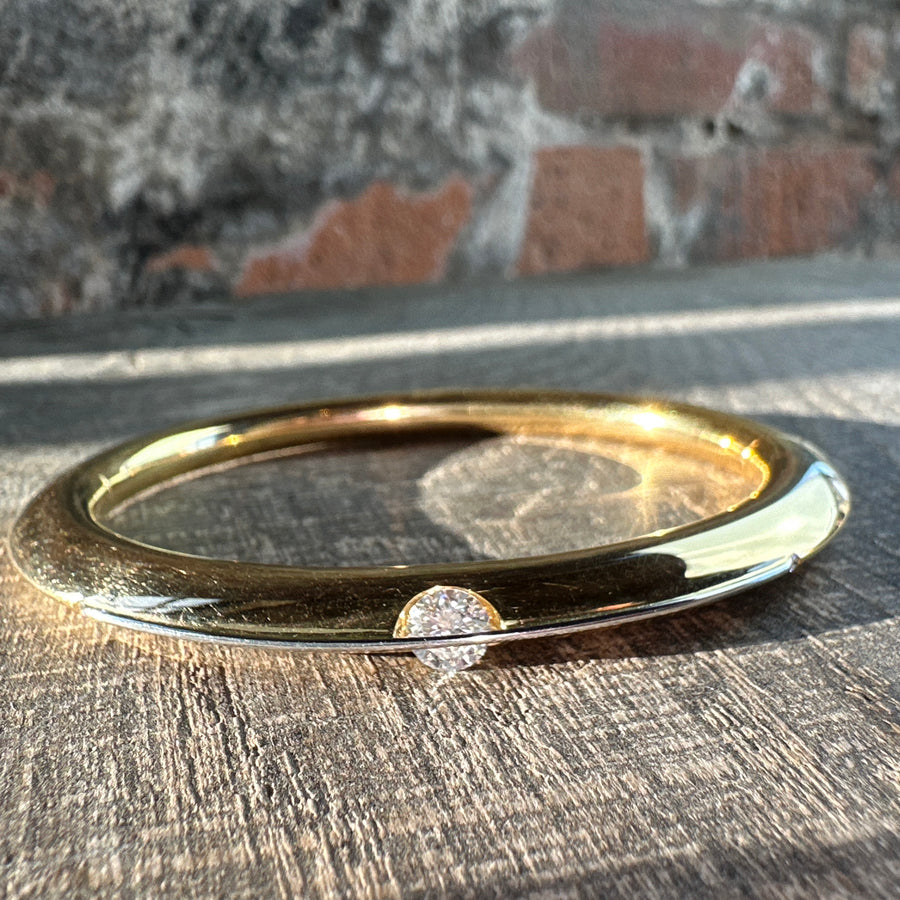 Bracelet with Floating Brilliant 18kt Gold