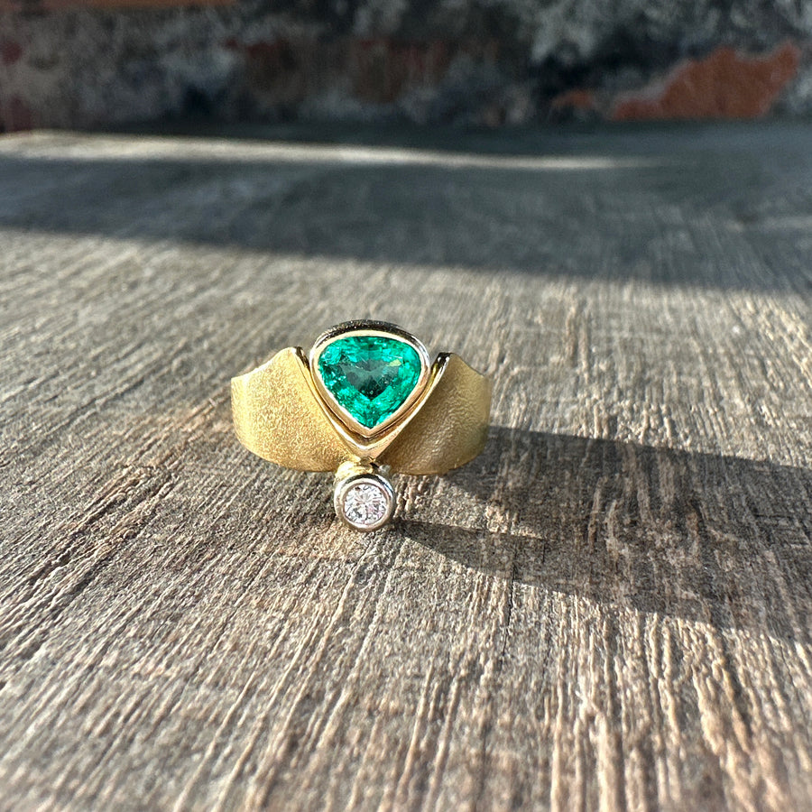 Ring med Smaragd