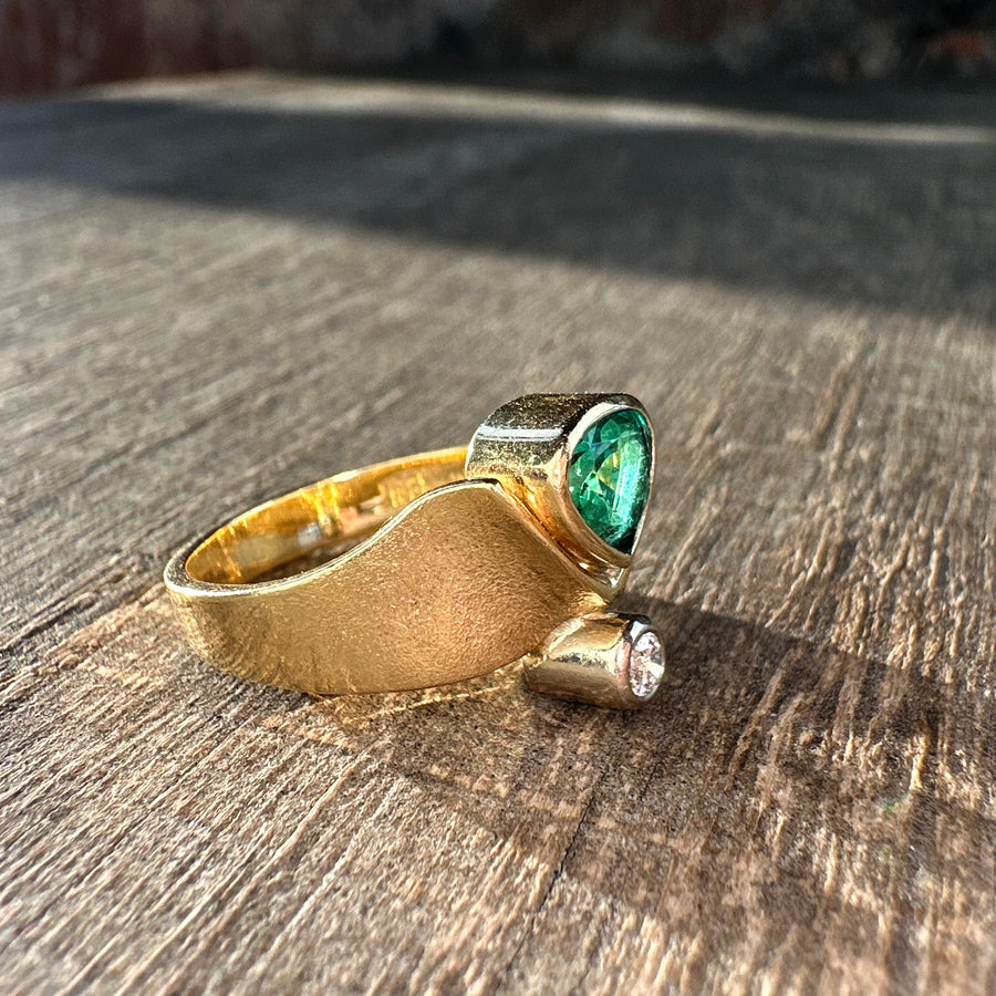 Ring med Smaragd