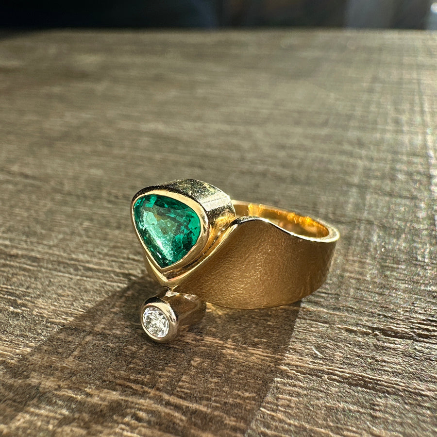 Ring med Smaragd