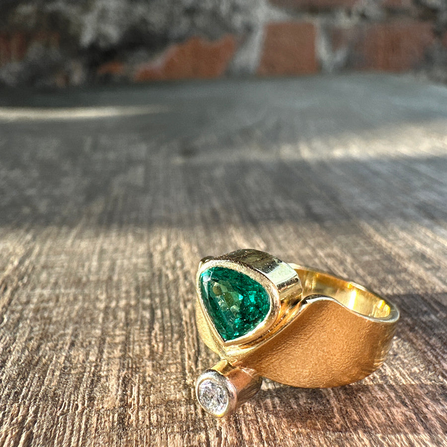 Ring med Smaragd