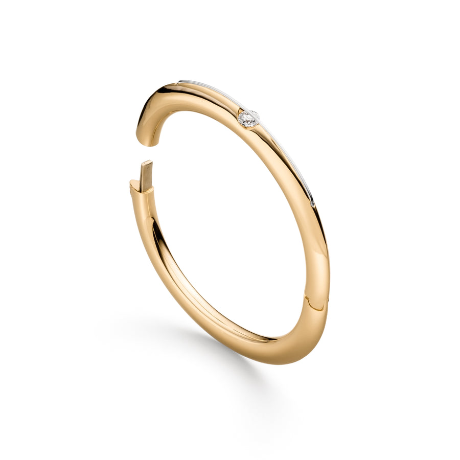Bracelet with Floating Brilliant 18kt Gold