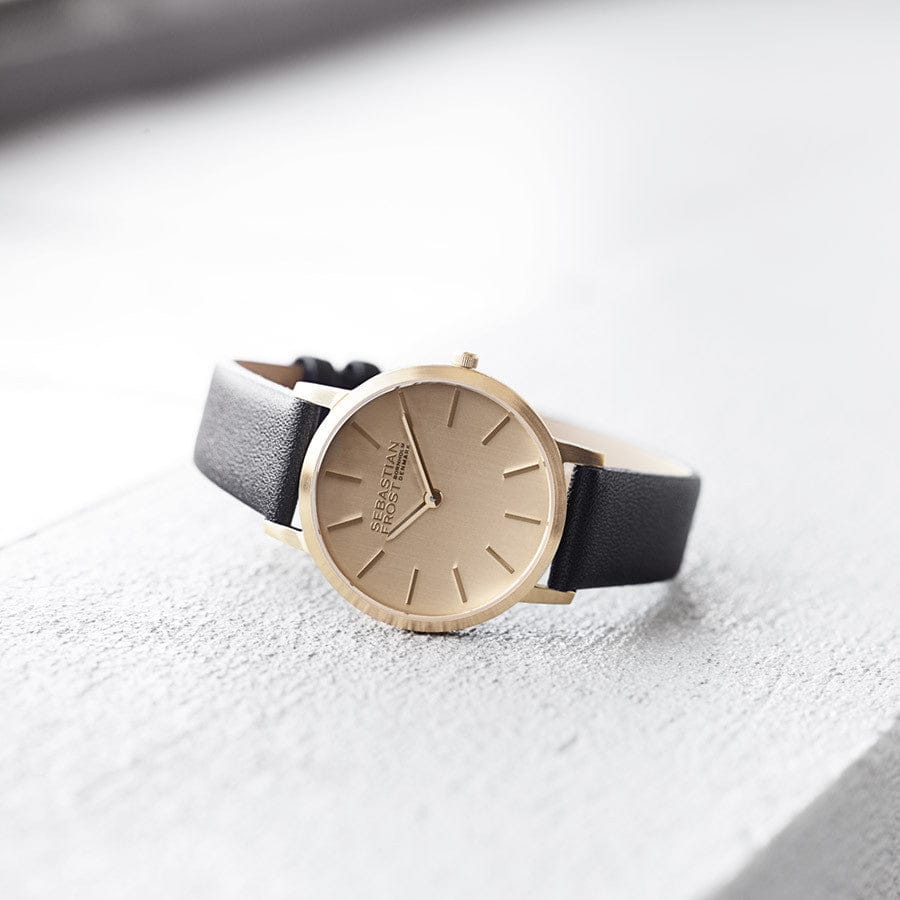 Sebastian Frost Bornholm Watch Classic Sanded Gold Petite/Lady Dameur