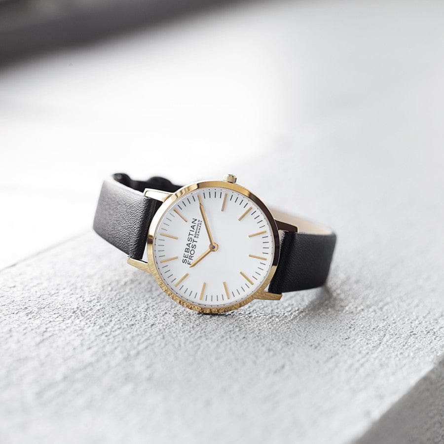 Sebastian Frost Bornholm Watch Classic Gold White Petite/Lady Dameur